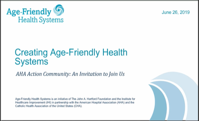 Age-Friendly Health Systems  Institute for Healthcare Improvement