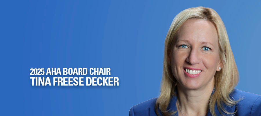 2025 AHA Board Chair Tina Freese Decker headshot.